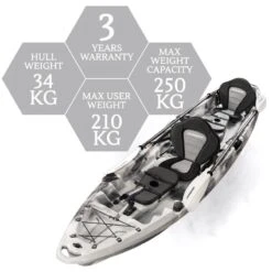 Merlin Double Fishing Kayak Package - Grey Camo [Sydney] -Best Kayak Shop K2FS MERLIN GREYCAMO 8