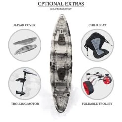 Merlin Double Fishing Kayak Package - Grey Camo [Sydney] -Best Kayak Shop K2FS MERLIN GREYCAMO 9