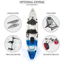 Merlin Pro Double Fishing Kayak Package - Blue Camo [Sydney] -Best Kayak Shop K2FS MERLINPRO BLUECAMO 9