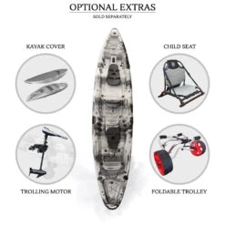 Merlin Pro Double Fishing Kayak Package - Grey Camo [Sydney] -Best Kayak Shop K2FS MERLINPRO GREYCAMO 9