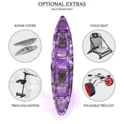 Merlin Pro Double Fishing Kayak Package - Purple Camo [Sydney] -Best Kayak Shop K2FS MERLINPRO PURPLECAMO 9
