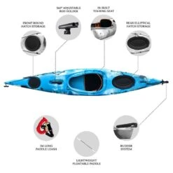 Oceanus 3.8M Single Sit In Kayak - Blue Sea [Sydney] -Best Kayak Shop K2FS OCEANUS BLUESEA 6