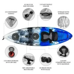 Osprey Fishing Kayak Package - Blue Camo [Sydney] -Best Kayak Shop K2FS OSPREY BLUECAMO 6