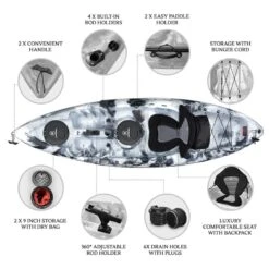 Osprey Fishing Kayak Package - Grey Camo [Sydney] -Best Kayak Shop K2FS OSPREY GREYCAMO 6