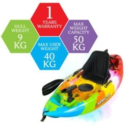 Puffin Pro Kids Kayak Package - Rainbow [Sydney] -Best Kayak Shop K2FS PROPUFFIN RAINBOW 8
