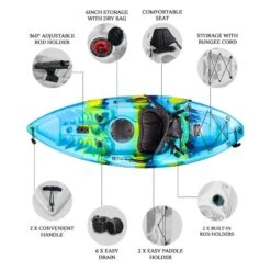 Puffin Pro Kids Kayak Package - Sea Spray [Sydney] -Best Kayak Shop K2FS PROPUFFIN SEASPRAY 6