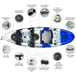 NEXTGEN 9 Fishing Kayak Package - Blue Camo [Sydney] -Best Kayak Shop NGS 09 BLUECAMO 6