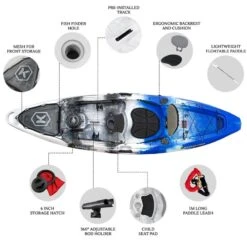 NextGen 1 +1 Fishing Tandem Kayak Package - Blue Camo [Sydney] -Best Kayak Shop NGS 1 1 BLUECAMO 6