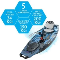 Nextgen 11.5 Pedal Kayak Steelblue [Sydney] -Best Kayak Shop NGS 11.5 STEELBLUE MAX 8