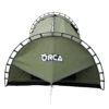 Orca Outdoors Deluxe Double Size Canvas Swag With 70mm Mattress And Awning Poles - Khaki