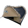 Orca Outdoors Deluxe Double Size Canvas Swag With 70mm Mattress And Awning Poles - Sand