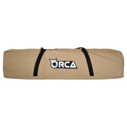 Orca Outdoors Deluxe Double Size Canvas Swag With 70mm Mattress And Awning Poles - Sand -Best Kayak Shop OD SWAG DB SAND 3