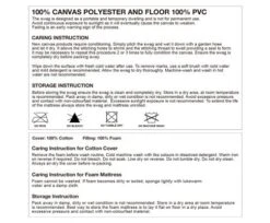 Orca Outdoors Deluxe Double Size Canvas Swag With 70mm Mattress And Awning Poles - Sand -Best Kayak Shop OD SWAG DB SAND 4