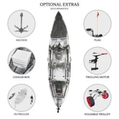 ORCA Kronos Foot Pedal Pro Fish Kayak Package With Max-Drive - Arctic [Sydney] -Best Kayak Shop OS KRONOS ARCTIC MAX 9