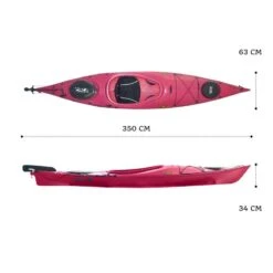 ORCA Oceanus 11.5 Single Sit In Kayak - Fuchsia [Sydney] -Best Kayak Shop OS OCEANUS 11.5 FUCHSIA 6