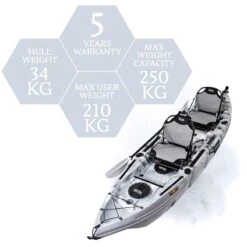 ORCA Triton Pro Fishing Kayak Package - Arctic [Sydney] -Best Kayak Shop OS TRITON ARCTIC 8