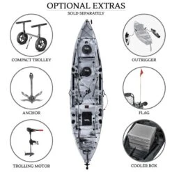 ORCA Triton Pro Fishing Kayak Package - Arctic [Sydney] -Best Kayak Shop OS TRITON ARCTIC 9