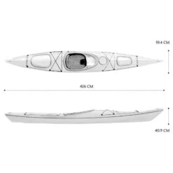 Orca Outdoors Xlite 14 Ultralight Performance Touring Kayak - White [Sydney] -Best Kayak Shop OS XLITE 14 WHITE 2