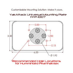 YakAttack Universal Mounting Plate -Best Kayak Shop YAD FFP 1007 3